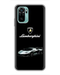 Чехол для Xiaomi Redmi Note 10 с картинкой «Логотип Lamborghini классика»
