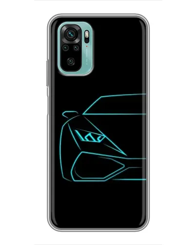 Чехол для Xiaomi Redmi Note 10 с картинкой «Голубой силуэт Lamborghini» Чехол для Xiaomi Redmi Note 10 с картинкой «Голубой силуэт Lamborghini»