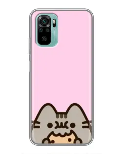 Чехол для Xiaomi Redmi Note 10 с картинкой «Pusheen и печенье» Чехол для Xiaomi Redmi Note 10 с картинкой «Pusheen и печенье»