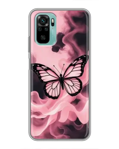 Чохол для Xiaomi Redmi Note 10 з картинкою «Метелик у диму»