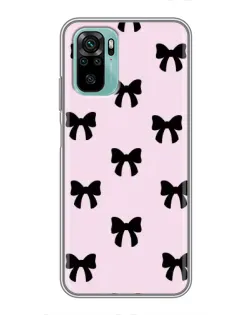 Чохол для Xiaomi Redmi Note 10 з картинкою «Чорні банти Coquette»