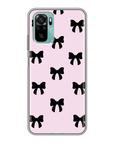 Чохол для Xiaomi Redmi Note 10 з картинкою «Чорні банти Coquette»
