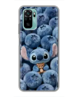 Чехол для Xiaomi Redmi Note 10 с картинкой «Стич и голубика» Чехол для Xiaomi Redmi Note 10 с картинкой «Стич и голубика»