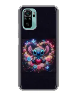 Чехол для Xiaomi Redmi Note 10 с картинкой «Stitch в цветах» Чехол для Xiaomi Redmi Note 10 с картинкой «Stitch в цветах»