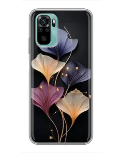 Чехол для Xiaomi Redmi Note 10 с картинкой «Лиловые цветы грации»