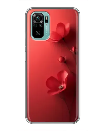 Чехол для Xiaomi Redmi Note 10 с картинкой «Маковые соцветия»