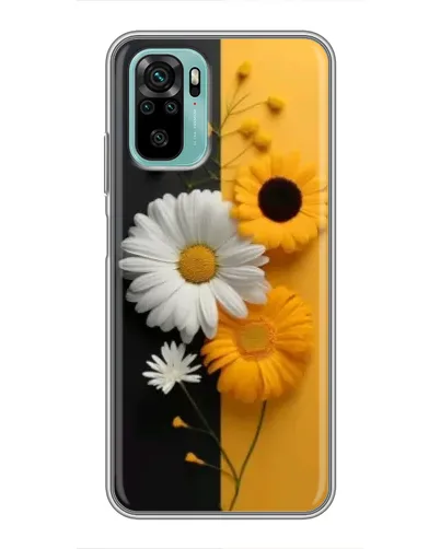 Чехол для Xiaomi Redmi Note 10 с картинкой «Подсолнух и ромашка»