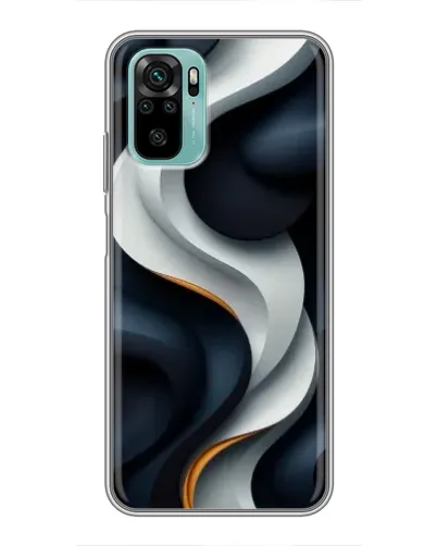 Чохол для Xiaomi Redmi Note 10 з картинкою «Об'ємні чорно-білі стрічки» Чохол для Xiaomi Redmi Note 10 з картинкою «Об'ємні чорно-білі стрічки»