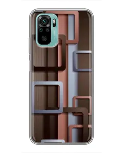 Чохол для Xiaomi Redmi Note 10 з картинкою «Коричневі об'ємні квадрати» Чохол для Xiaomi Redmi Note 10 з картинкою «Коричневі об'ємні квадрати»