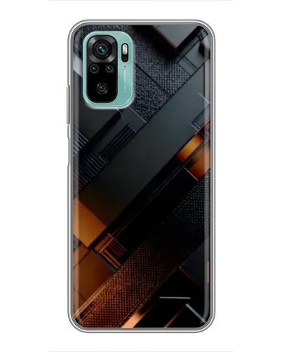 Чохол для Xiaomi Redmi Note 10 з картинкою «Чорні геометричні блоки» Чохол для Xiaomi Redmi Note 10 з картинкою «Чорні геометричні блоки»