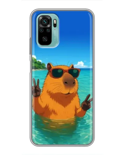 Чохол для Xiaomi Redmi Note 10 з картинкою «Морська капібара»
