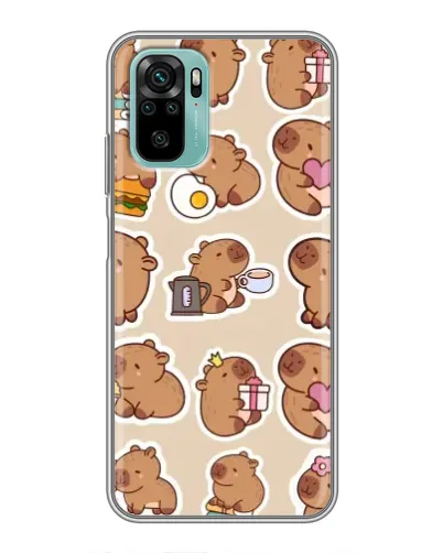 Чохол для Xiaomi Redmi Note 10 з картинкою «Капібари паттерн»