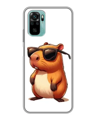 Чохол для Xiaomi Redmi Note 10 з картинкою «Капібара в окулярах»