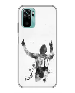 Чохол для Xiaomi Redmi Note 10 з картинкою «Чорно-білий силует Мессі» Чохол для Xiaomi Redmi Note 10 з картинкою «Чорно-білий силует Мессі»