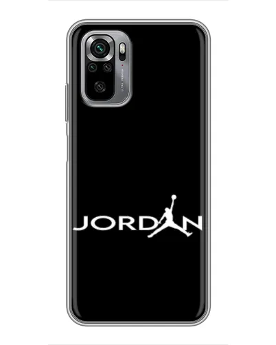 Чехол для Xiaomi Redmi Note 10S с картинкой «Jordan White Logo»