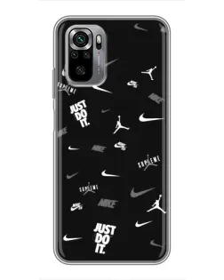 Чехол для Xiaomi Redmi Note 10S с картинкой «Nike Black Pattern» Чехол для Xiaomi Redmi Note 10S с картинкой «Nike Black Pattern»