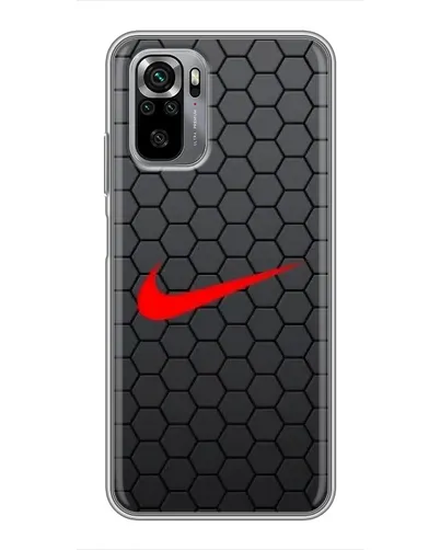 Чехол для Xiaomi Redmi Note 10S с картинкой «Nike — карбоновая сетка»