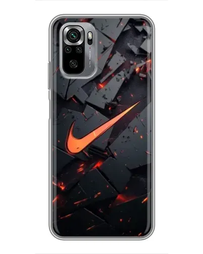 Чехол для Xiaomi Redmi Note 10S с картинкой «Nike — эффект разломов»