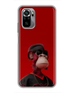 Чохол для Xiaomi Redmi Note 10S з картинкою «Bored Ape в червоному» Чохол для Xiaomi Redmi Note 10S з картинкою «Bored Ape в червоному»