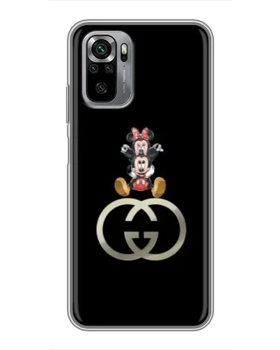 Чехол для Xiaomi Redmi Note 10S с картинкой «Минни Маус на лого»