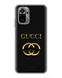 Чохол для Xiaomi Redmi Note 10S з картинкою «Золотий логотип Gucci»