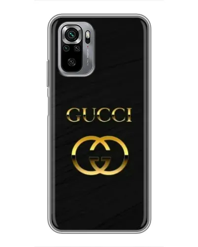 Чехол для Xiaomi Redmi Note 10S с картинкой «Золотой логотип Gucci»