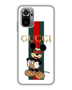 Чохол для Xiaomi Redmi Note 10S з картинкою «Міккі Маус Gucci — смуги»