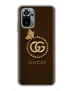 Чохол для Xiaomi Redmi Note 10S з картинкою «Gucci — золотий метелик»