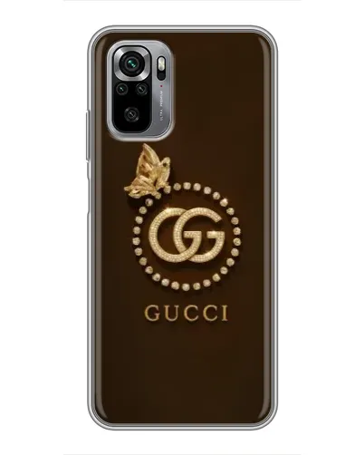 Чехол для Xiaomi Redmi Note 10S с картинкой «Gucci — золотая бабочка»