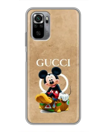 Чехол для Xiaomi Redmi Note 10S с картинкой «Микки Маус Gucci — крафт»