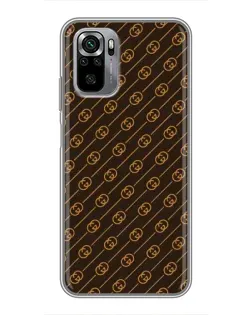 Чохол для Xiaomi Redmi Note 10S з картинкою «Gucci — золоті діагоналі»
