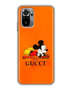 Чохол для Xiaomi Redmi Note 10S з картинкою «Міккі Маус Gucci — помаранч»