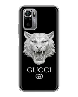 Чохол для Xiaomi Redmi Note 10S з картинкою «Gucci — срібний лев»