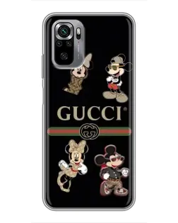Чохол для Xiaomi Redmi Note 10S з картинкою «Gucci — герої Disney та монограма»