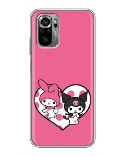 Чехол для Xiaomi Redmi Note 10S с картинкой «Kuromi и My Melody»