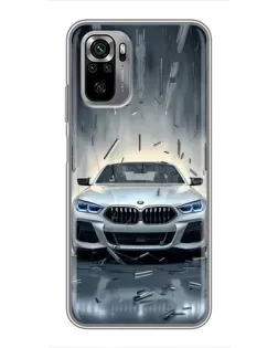 Чехол для Xiaomi Redmi Note 10S с картинкой «BMW в свете фар» Чехол для Xiaomi Redmi Note 10S с картинкой «BMW в свете фар»
