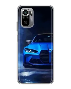 Чехол для Xiaomi Redmi Note 10S с картинкой «Голубая BMW M4» Чехол для Xiaomi Redmi Note 10S с картинкой «Голубая BMW M4»