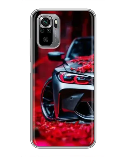 Чехол для Xiaomi Redmi Note 10S с картинкой «Спортивная BMW и цветы» Чехол для Xiaomi Redmi Note 10S с картинкой «Спортивная BMW и цветы»