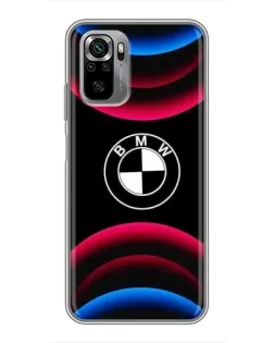Чехол для Xiaomi Redmi Note 10S с картинкой «Логотип BMW и неоновые дуги» Чехол для Xiaomi Redmi Note 10S с картинкой «Логотип BMW и неоновые дуги»