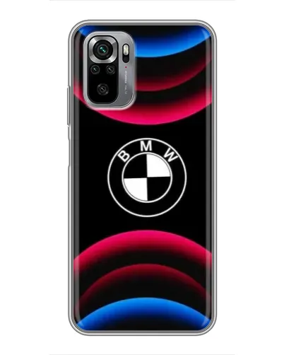 Чехол для Xiaomi Redmi Note 10S с картинкой «Логотип BMW и неоновые дуги» Чехол для Xiaomi Redmi Note 10S с картинкой «Логотип BMW и неоновые дуги»