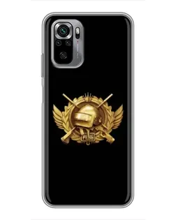 Чехол для Xiaomi Redmi Note 10S с картинкой «PUBG — оранжевый градиент»