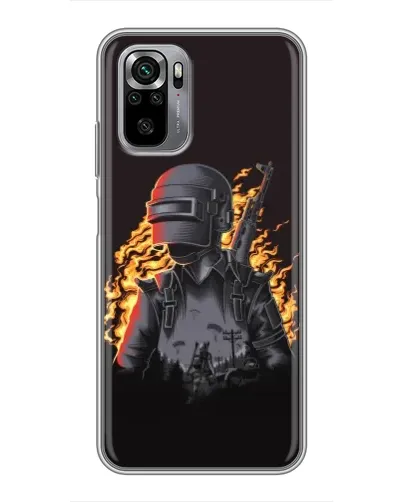 Чехол для Xiaomi Redmi Note 10S с картинкой «PUBG — огненный силуэт» Чехол для Xiaomi Redmi Note 10S с картинкой «PUBG — огненный силуэт»