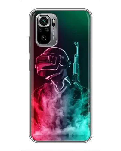 Чехол для Xiaomi Redmi Note 10S с картинкой «PUBG — огненный воин» Чехол для Xiaomi Redmi Note 10S с картинкой «PUBG — огненный воин»