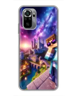 Чехол для Xiaomi Redmi Note 10S с картинкой «Стив и космос»