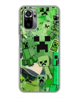 Чехол для Xiaomi Redmi Note 10S с картинкой «Криперы Minecraft»