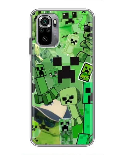 Чехол для Xiaomi Redmi Note 10S с картинкой «Криперы Minecraft»