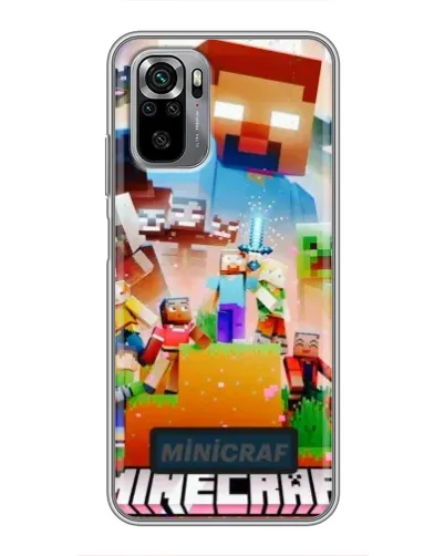 Чехол для Xiaomi Redmi Note 10S с картинкой «Minecraft герои игры»