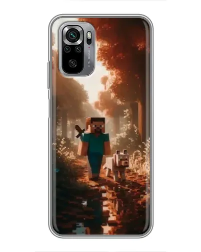 Чехол для Xiaomi Redmi Note 10S с картинкой «Стив в лесу»