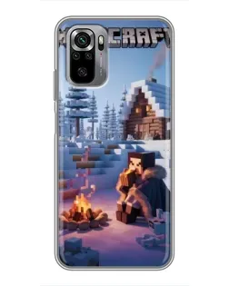 Чехол для Xiaomi Redmi Note 10S с картинкой «Зимний Minecraft» Чехол для Xiaomi Redmi Note 10S с картинкой «Зимний Minecraft»