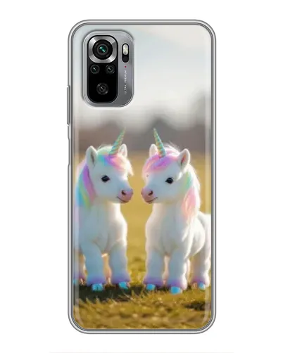 Чехол для Xiaomi Redmi Note 10S с картинкой «Пара единорогов»